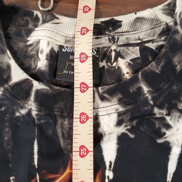 SURVIVORS Biker Skeleton on‎ Motorcycle Studded Tie Dye Graphic Tee T-Shirt - Picture 10 of 10